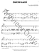 Dime Mi Amor piano sheet music cover